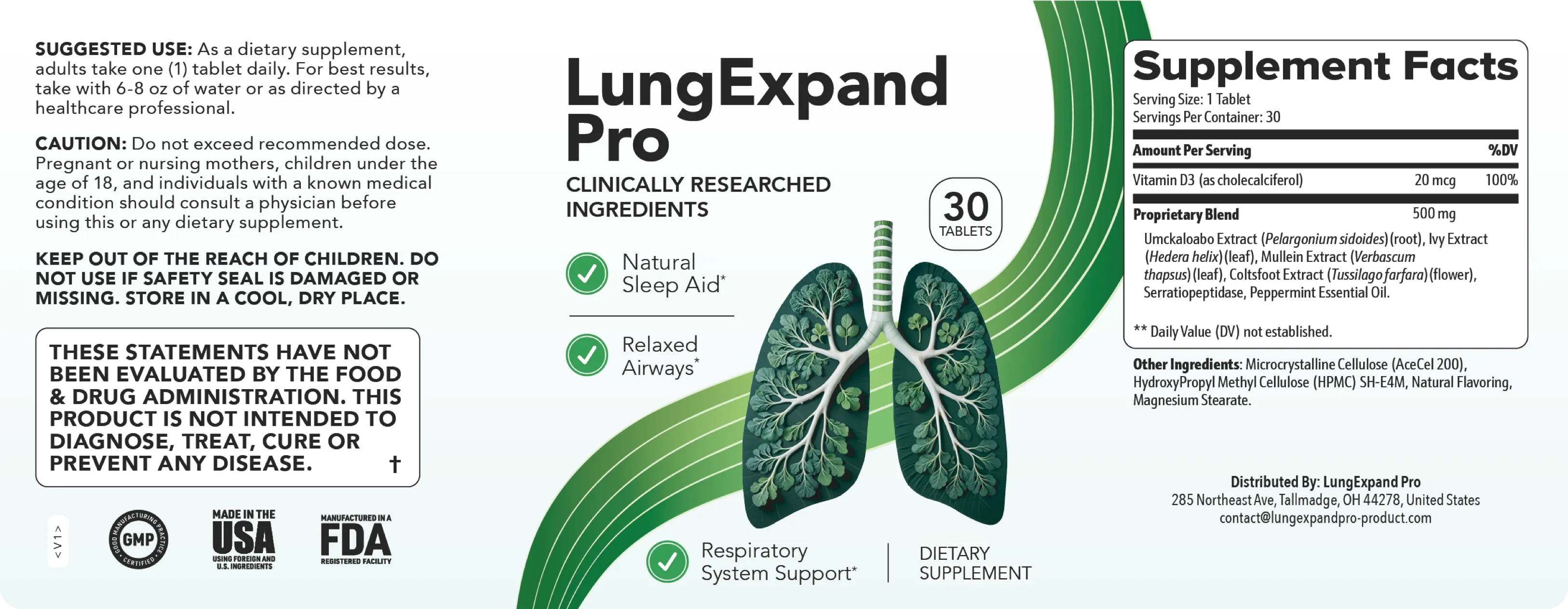 LungExpand Pro Ingredients